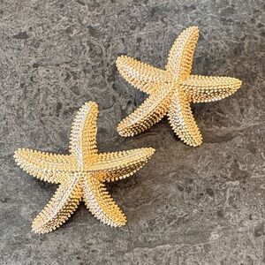 Gold Starfish Earrings